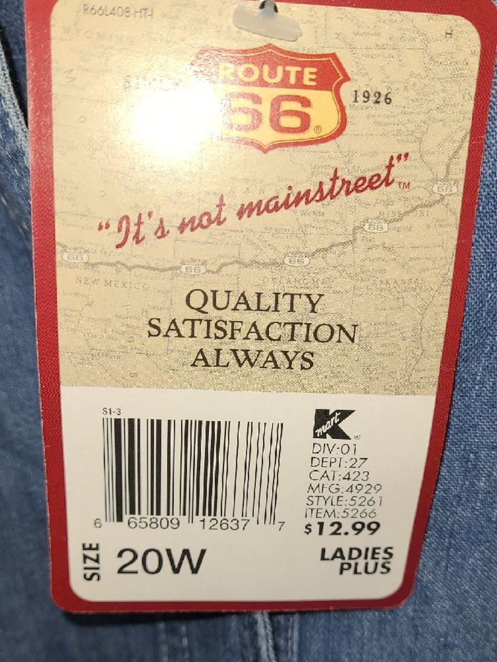 NWT Sleeveless western festive denim snap-front shirt in blue by Route 66 - Picture 4 of 11